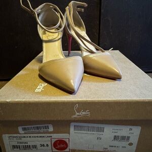 Christian Louboutin Nude Pointed Toe Heels